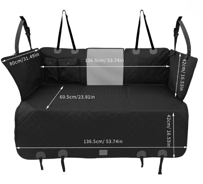 Waterproof Dog Car Seat Hammock – Rear Seat Protection